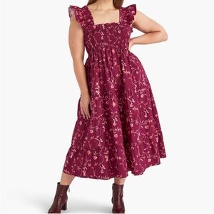 Hill House
Hill House Ellie Nap Dress Burgundy Botanical Poplin X -Small Floral